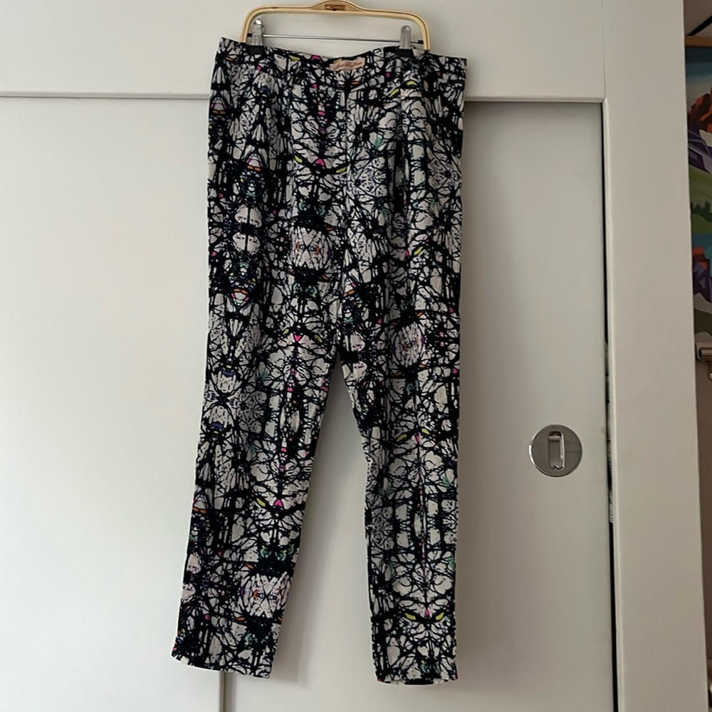 Mara Hoffman Black and White Patterned Cropped Pants